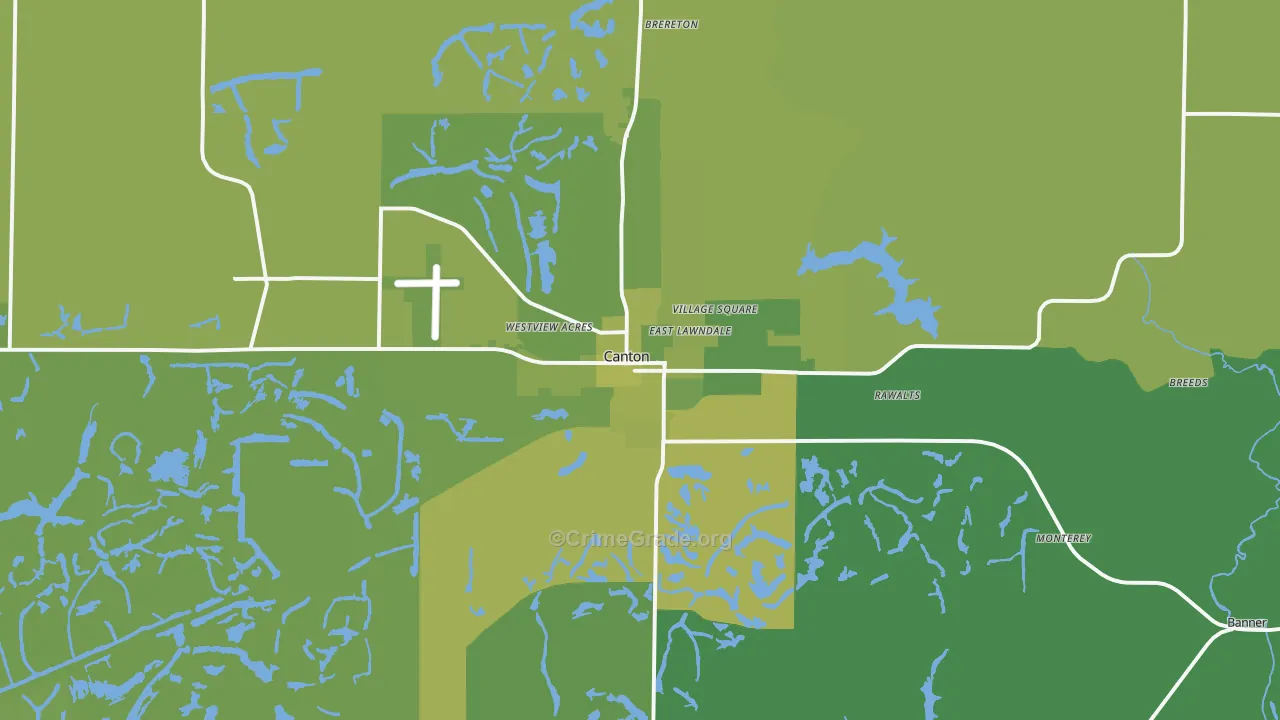 61520, IL Map of Vehicle Theft Rates