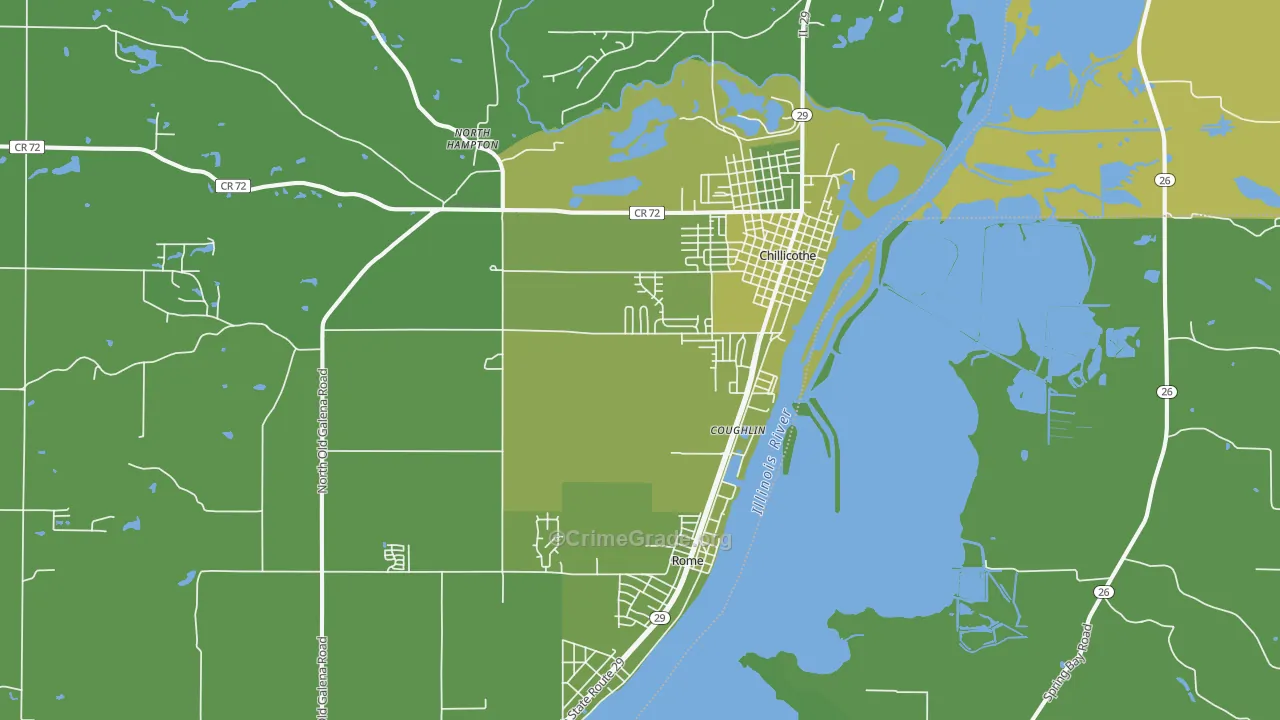 61523, IL Map of Vehicle Theft Rates