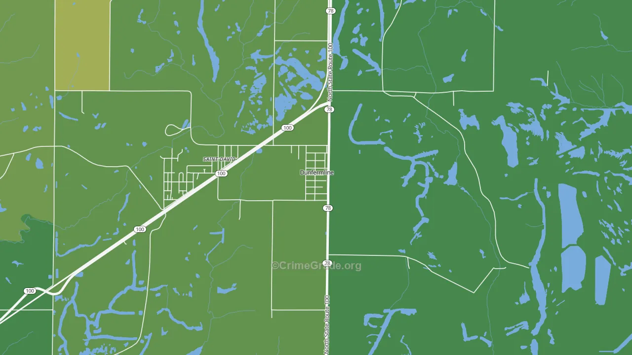 61524, IL Map of Vehicle Theft Rates