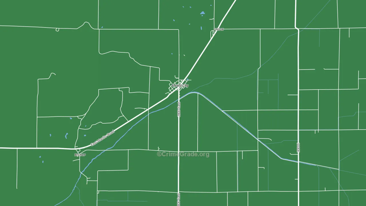 61532, IL Map of Vehicle Theft Rates