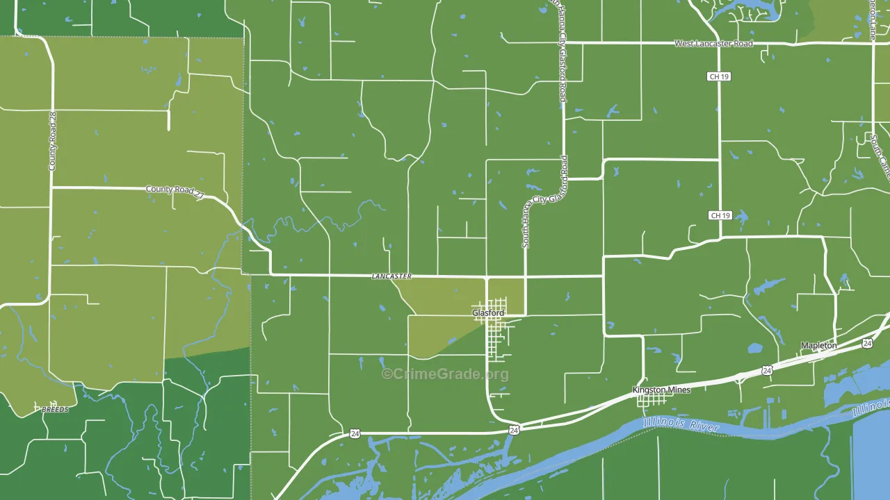61533, IL Map of Vehicle Theft Rates