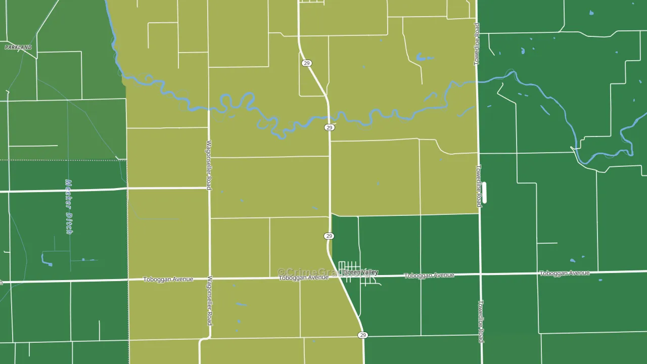 61534, IL Map of Vehicle Theft Rates