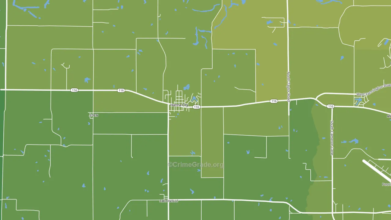 61536, IL Map of Vehicle Theft Rates