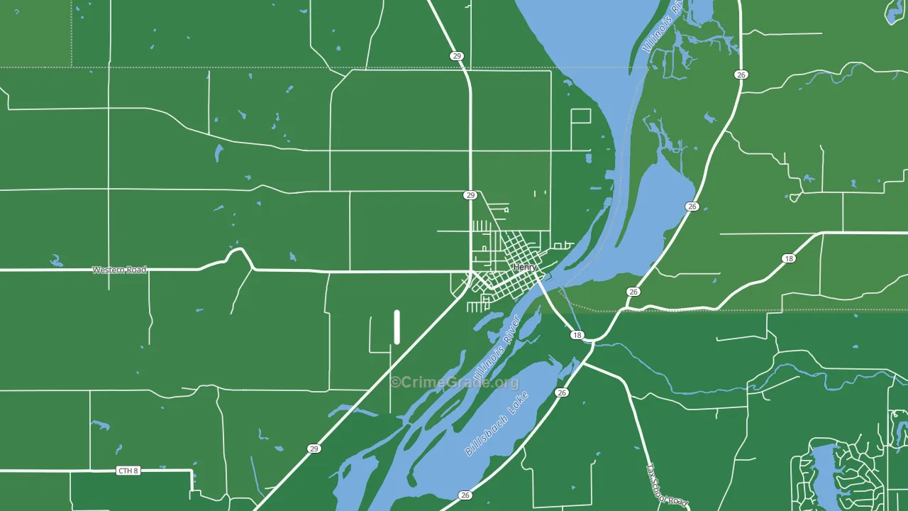61537, IL Map of Vehicle Theft Rates