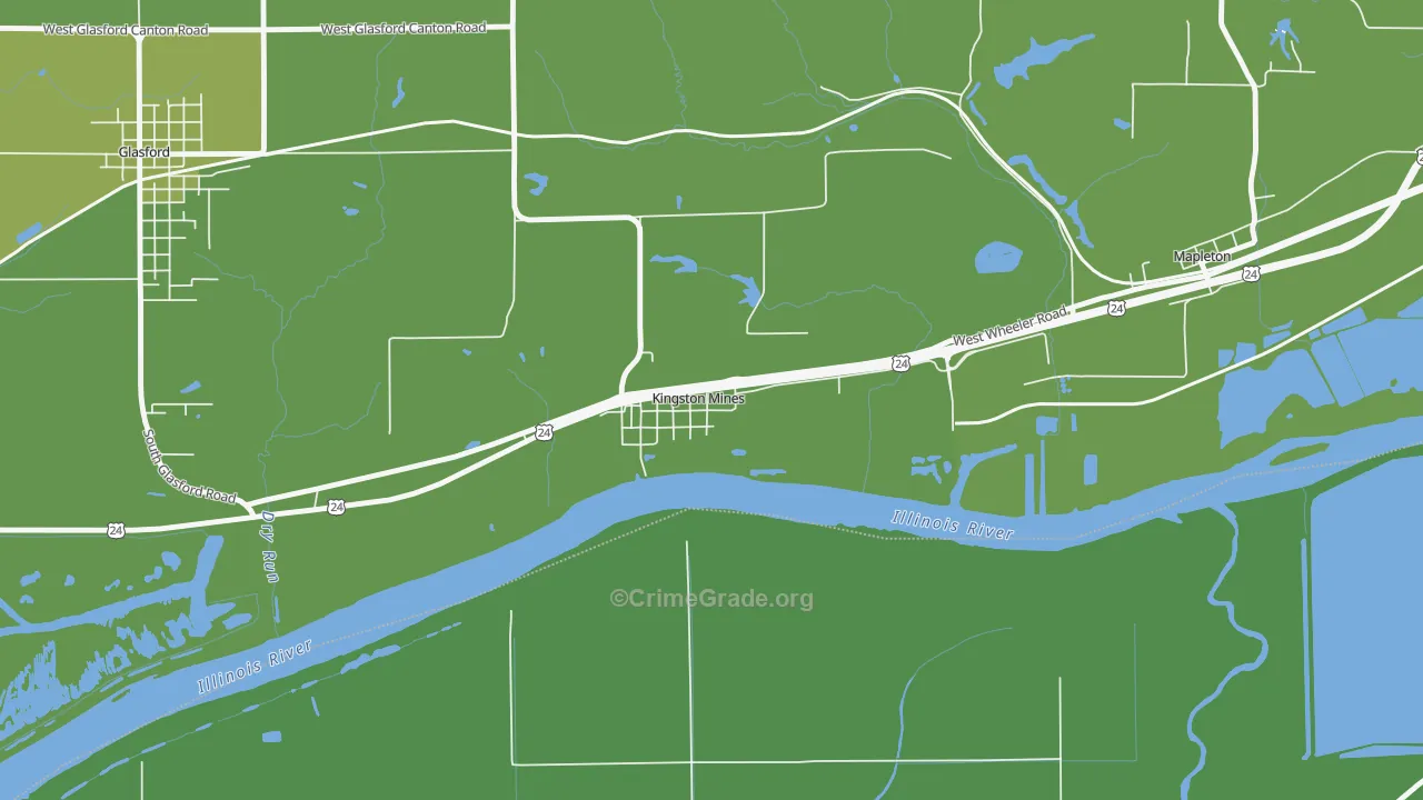61539, IL Map of Vehicle Theft Rates