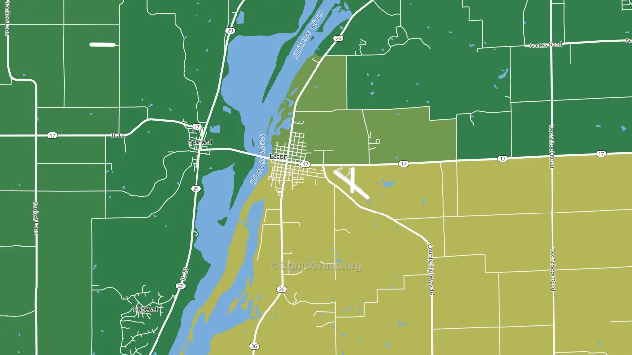 61540, IL Map of Vehicle Theft Rates