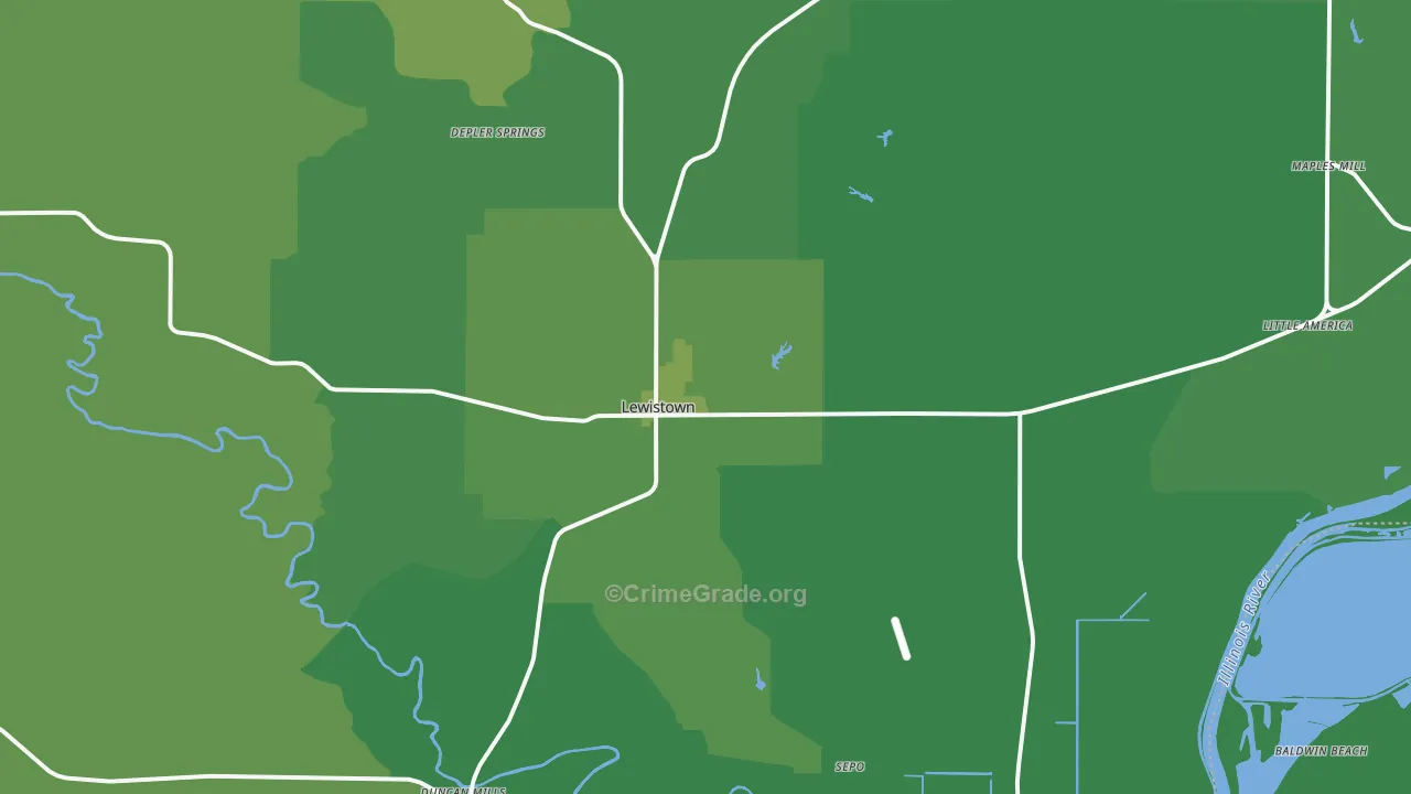 61542, IL Map of Vehicle Theft Rates