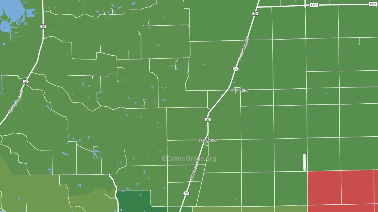 61545, IL Map of Vehicle Theft Rates
