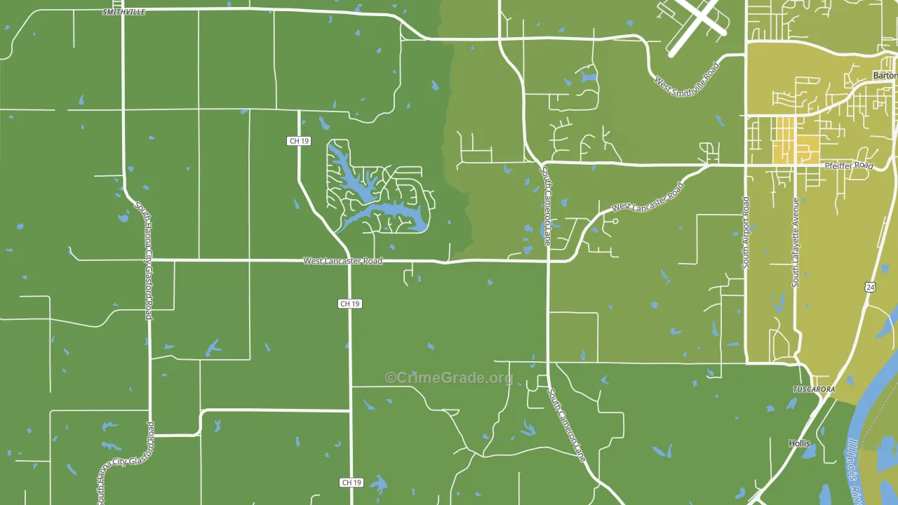 61547, IL Map of Vehicle Theft Rates