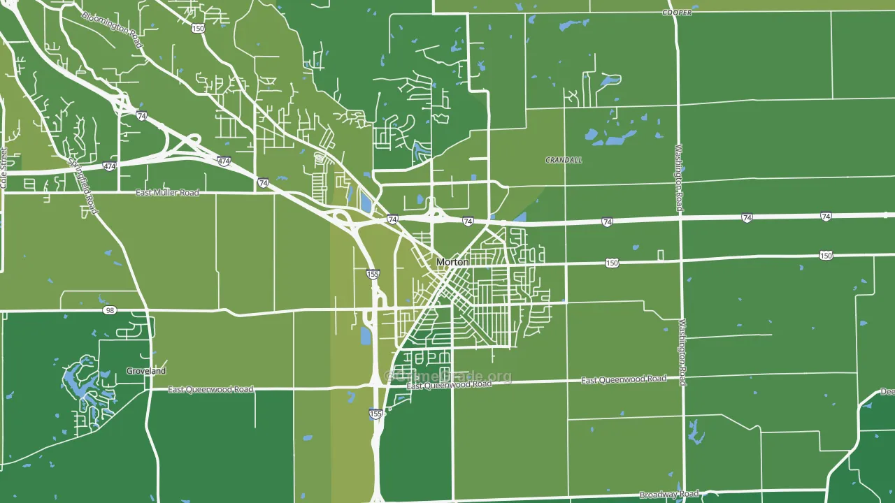 61550, IL Map of Vehicle Theft Rates