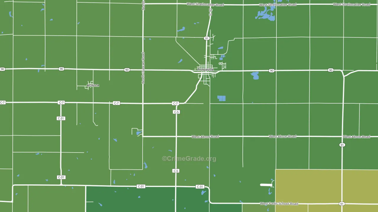 61559, IL Map of Vehicle Theft Rates