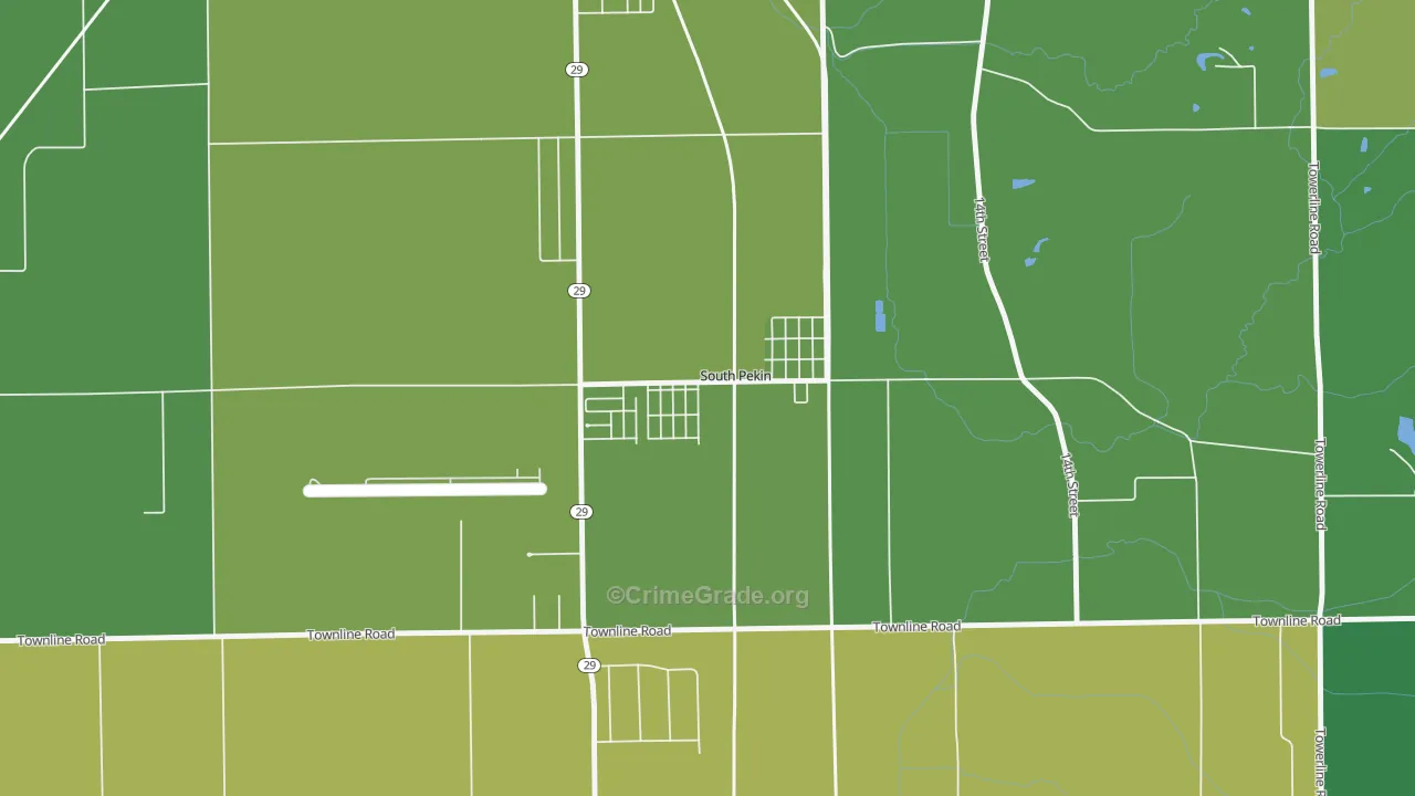 61564, IL Map of Vehicle Theft Rates