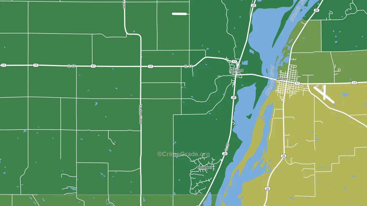 61565, IL Map of Vehicle Theft Rates