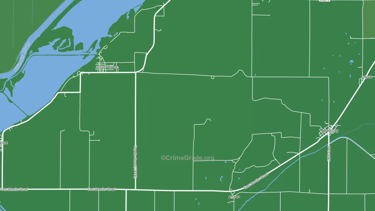 61567, IL Map of Vehicle Theft Rates