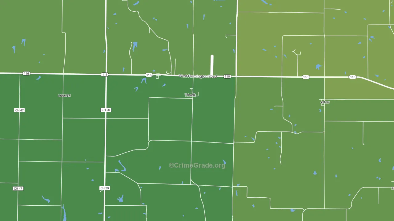 61569, IL Map of Vehicle Theft Rates
