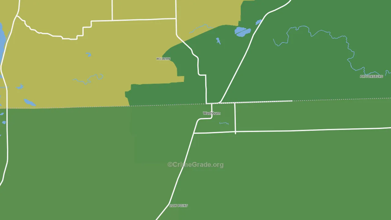 61570, IL Map of Vehicle Theft Rates