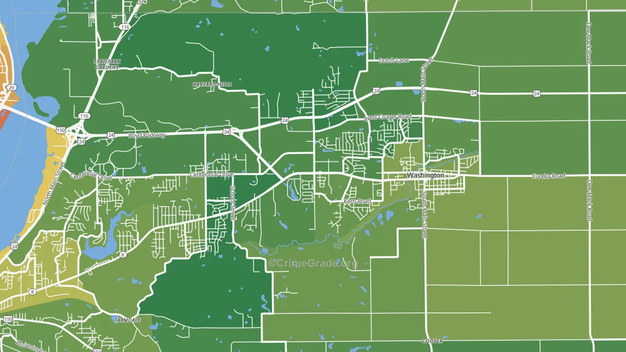 61571, IL Map of Vehicle Theft Rates