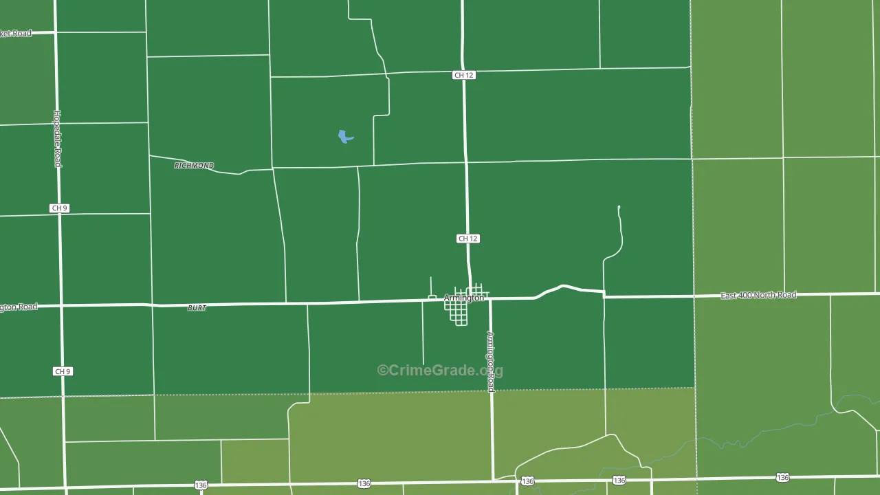 61721, IL Map of Vehicle Theft Rates