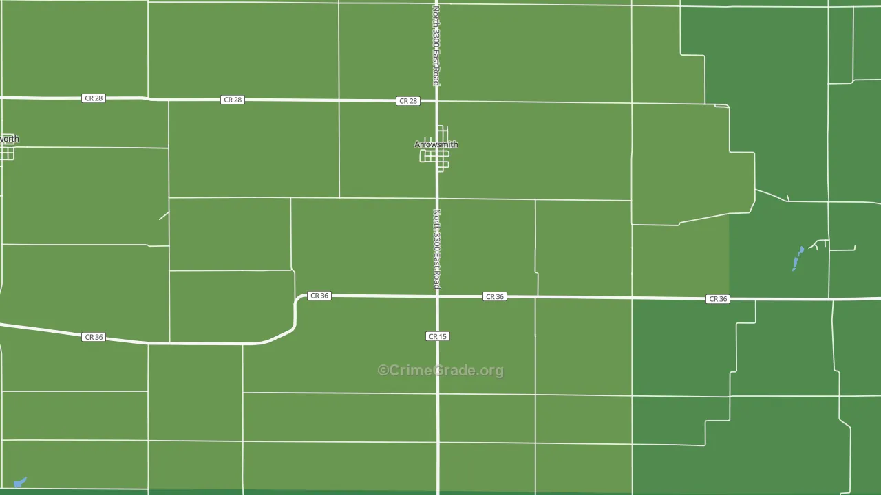 61722, IL Map of Vehicle Theft Rates