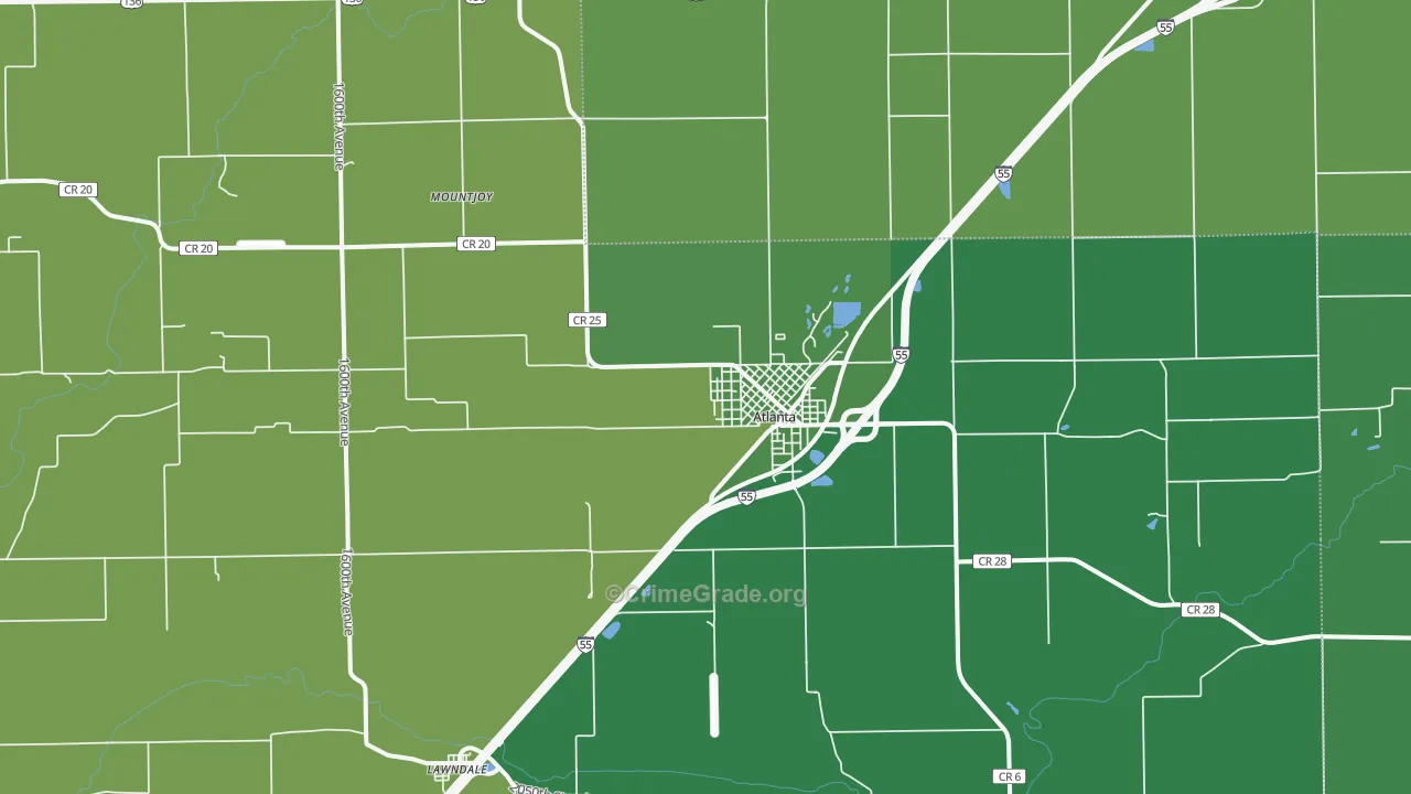 61723, IL Map of Vehicle Theft Rates