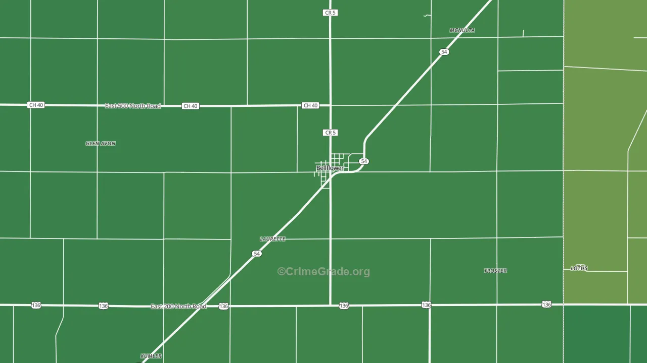 61724, IL Map of Vehicle Theft Rates