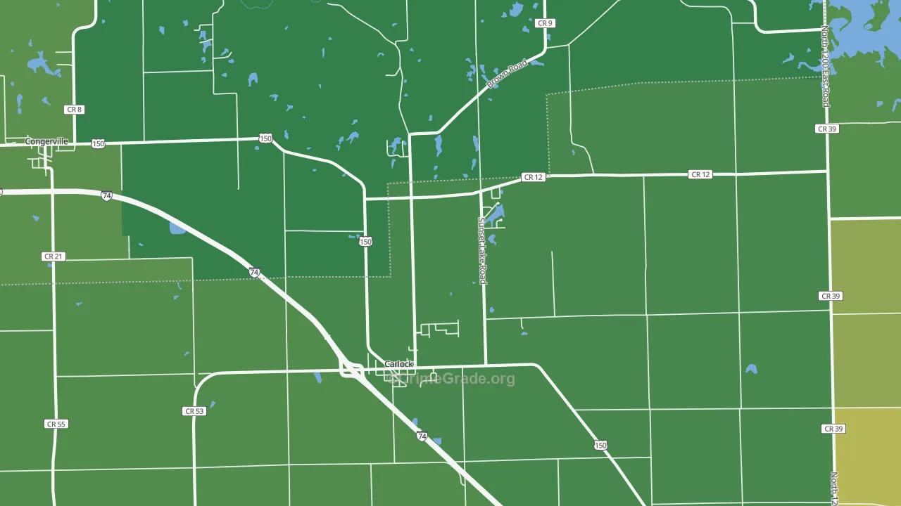 61725, IL Map of Vehicle Theft Rates
