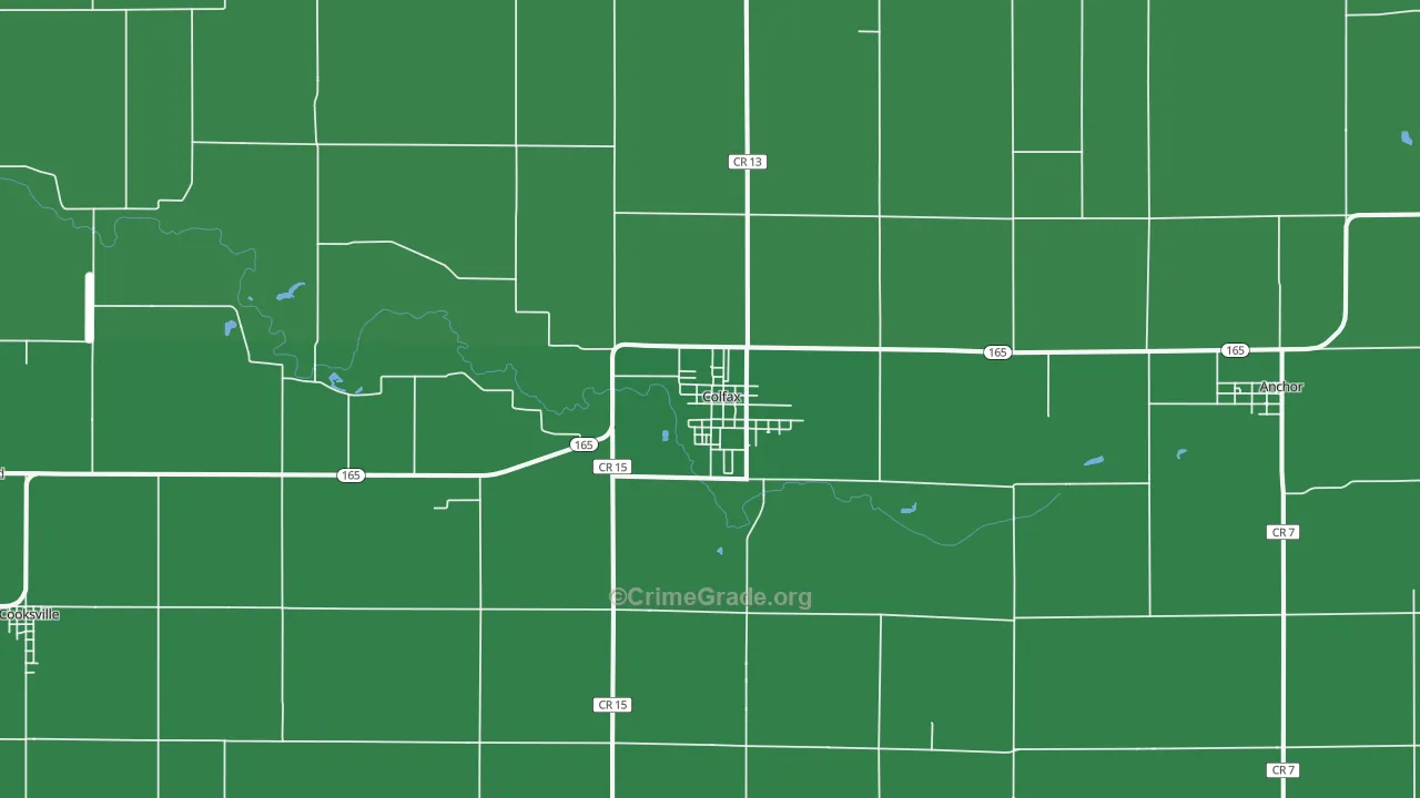 61728, IL Map of Vehicle Theft Rates
