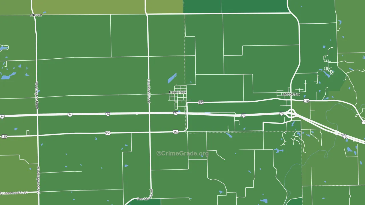 61733, IL Map of Vehicle Theft Rates
