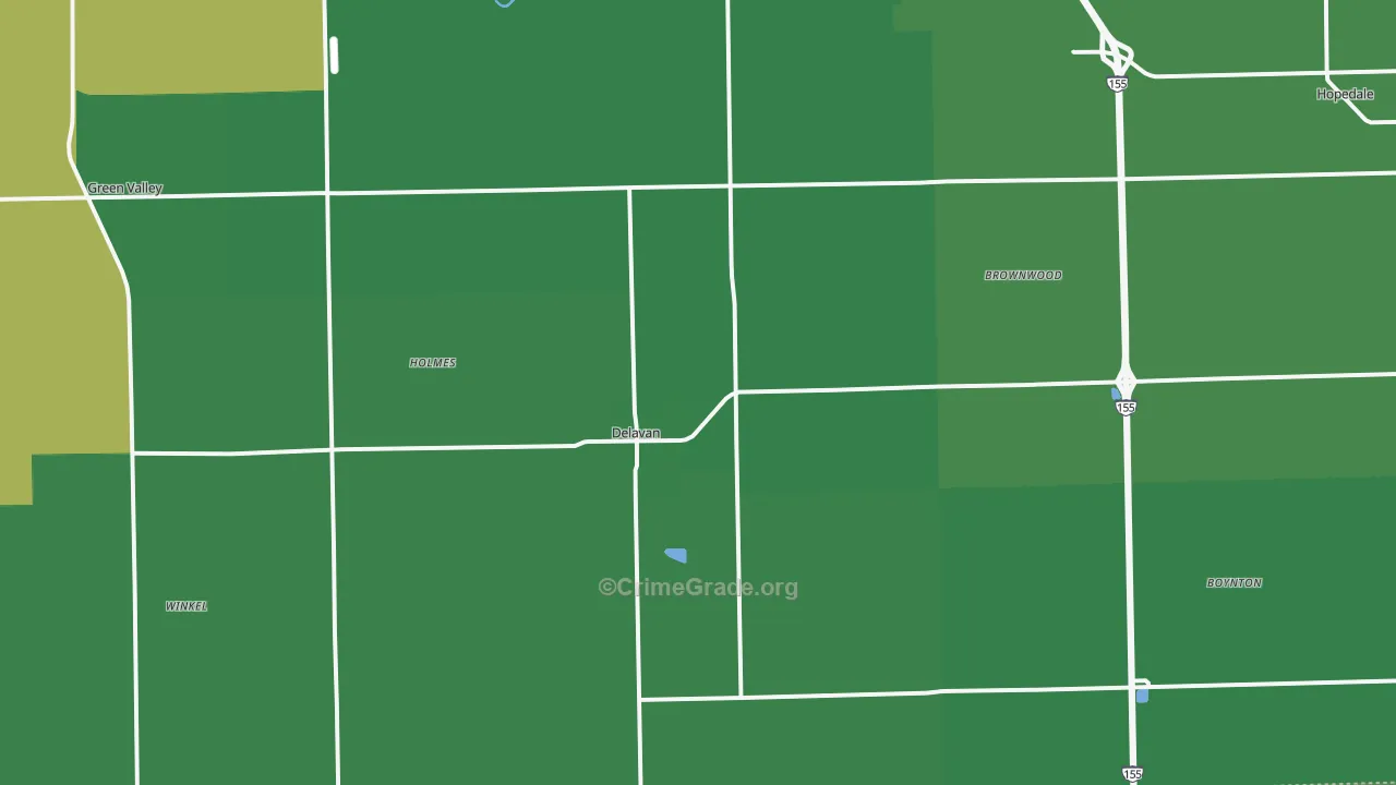 61734, IL Map of Vehicle Theft Rates