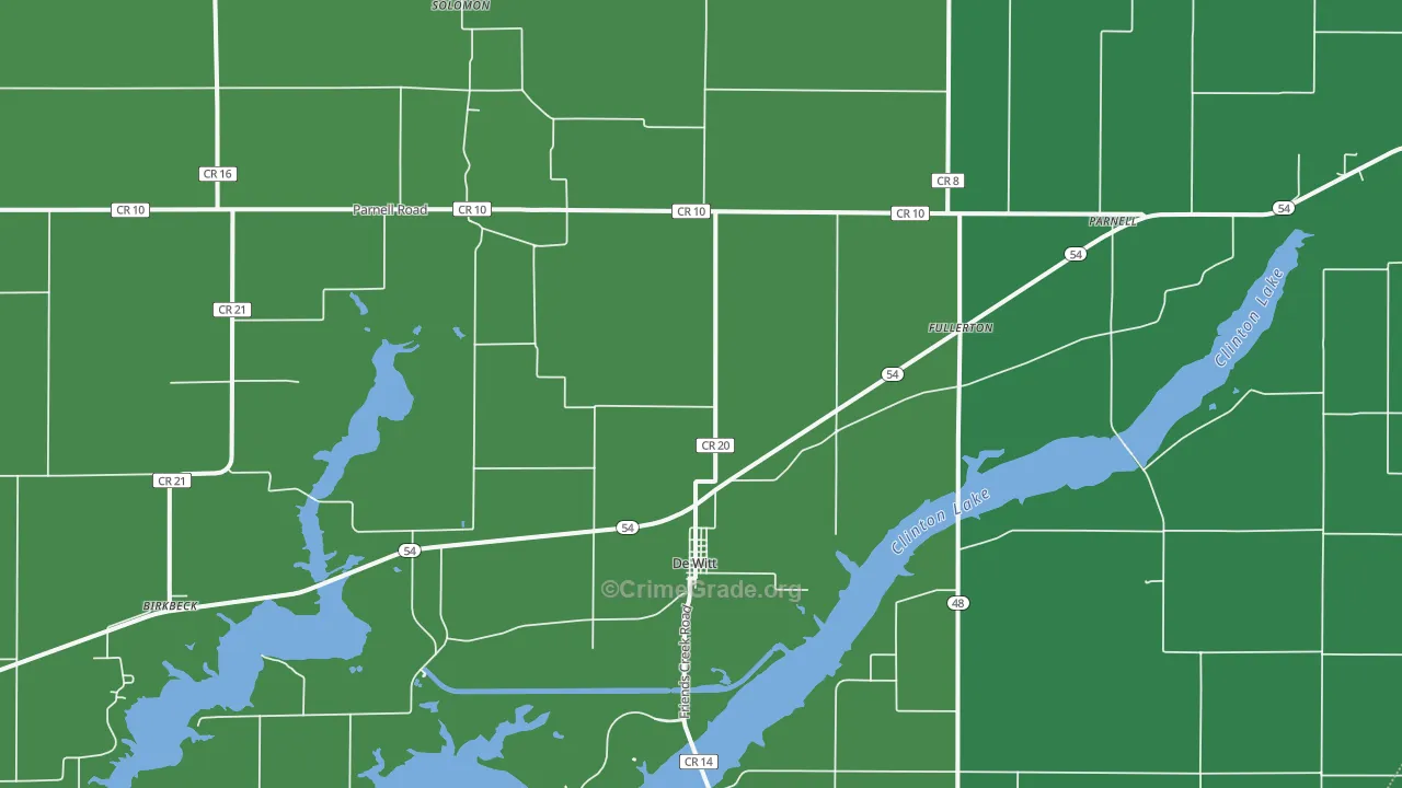 61735, IL Map of Vehicle Theft Rates