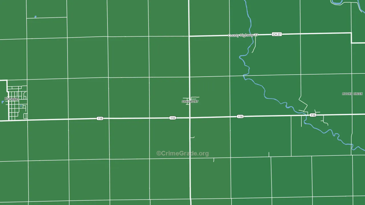 61743, IL Map of Vehicle Theft Rates