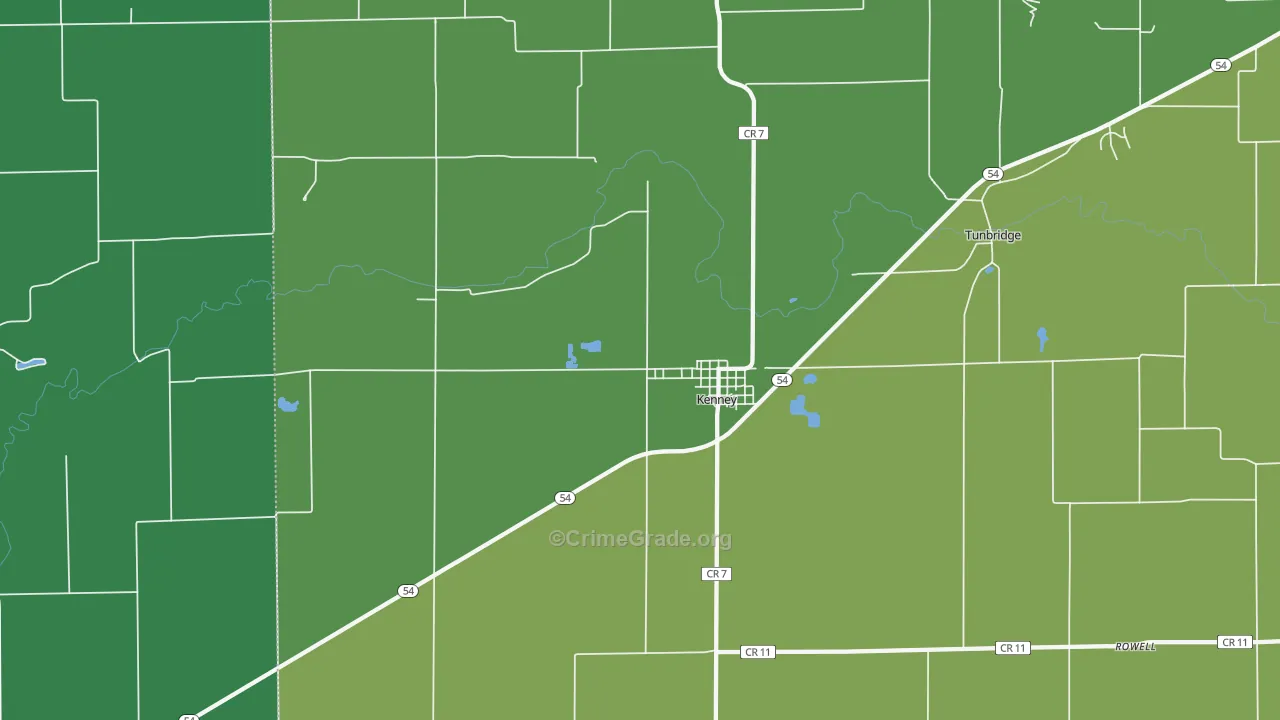 61749, IL Map of Vehicle Theft Rates