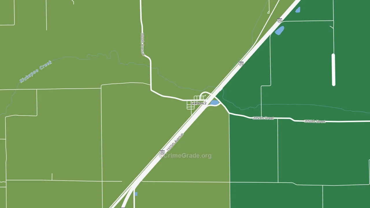 61751, IL Map of Vehicle Theft Rates
