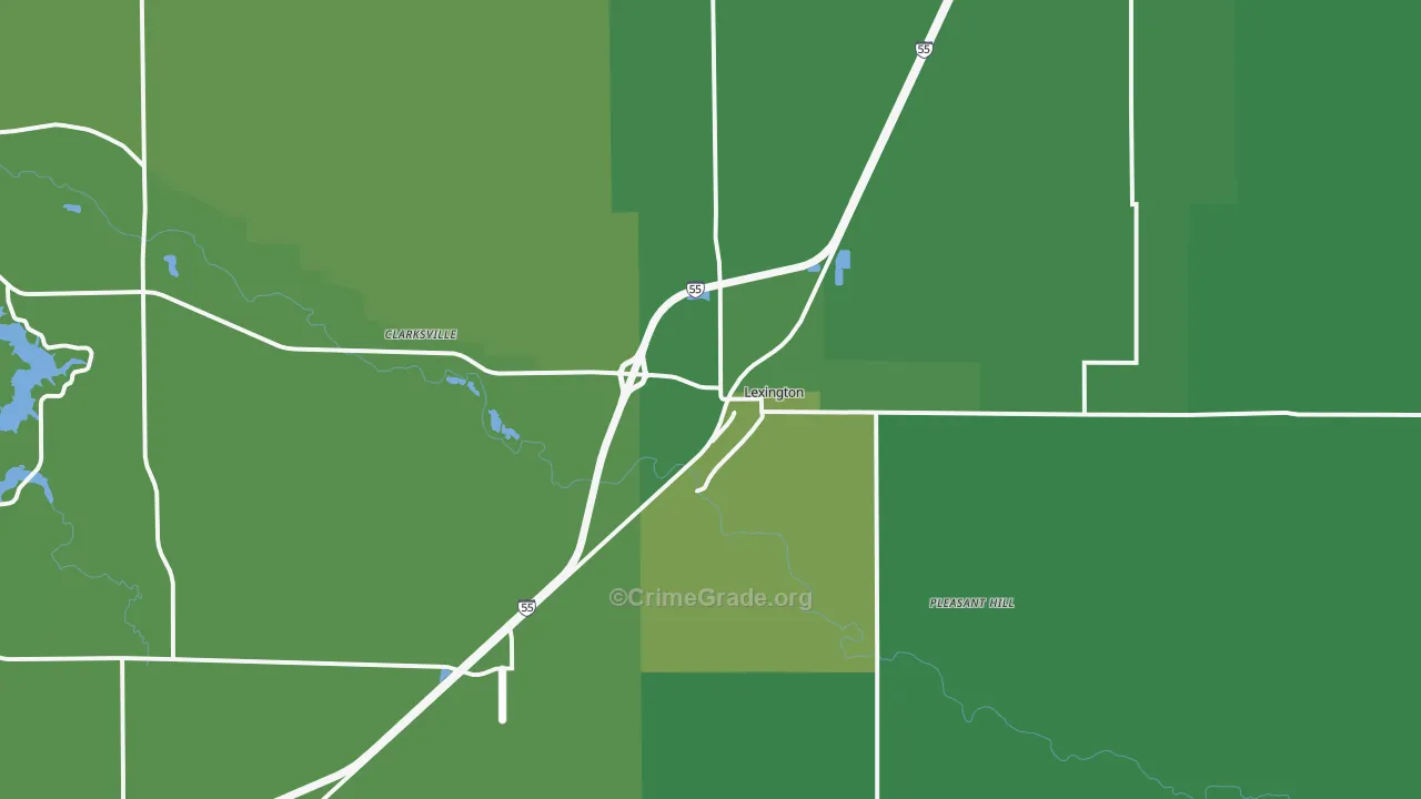 61753, IL Map of Vehicle Theft Rates