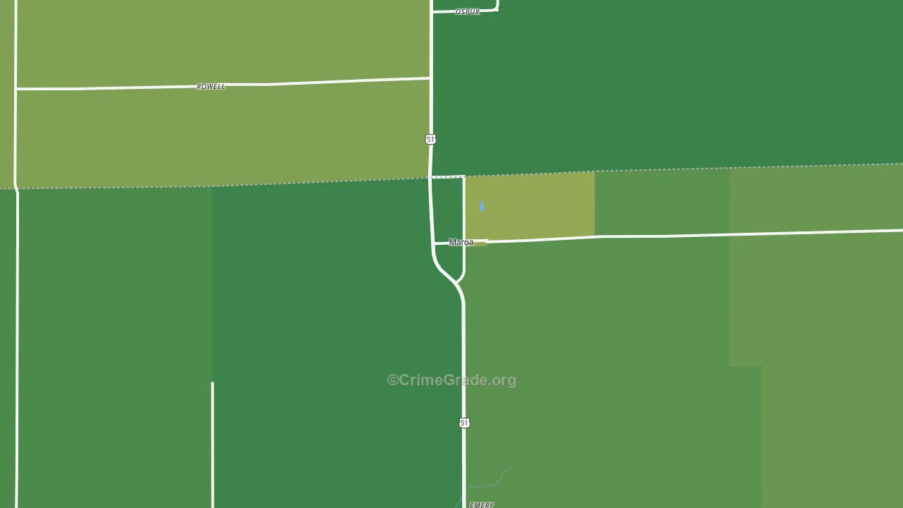 61756, IL Map of Vehicle Theft Rates
