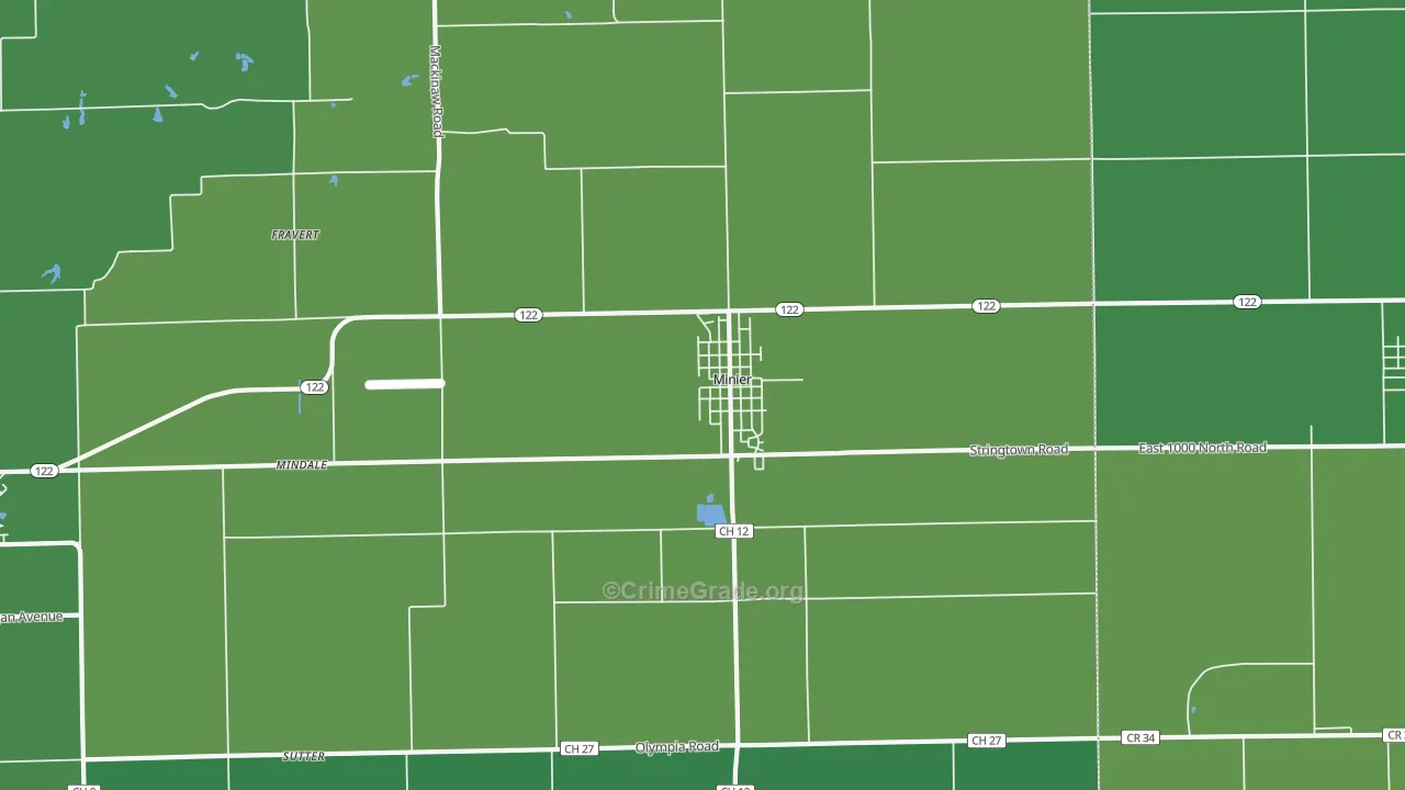 61759, IL Map of Vehicle Theft Rates