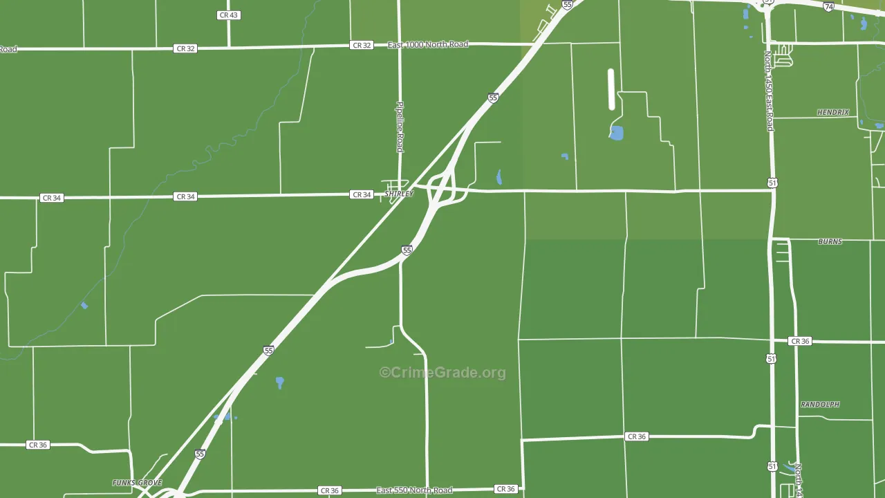 61772, IL Map of Vehicle Theft Rates