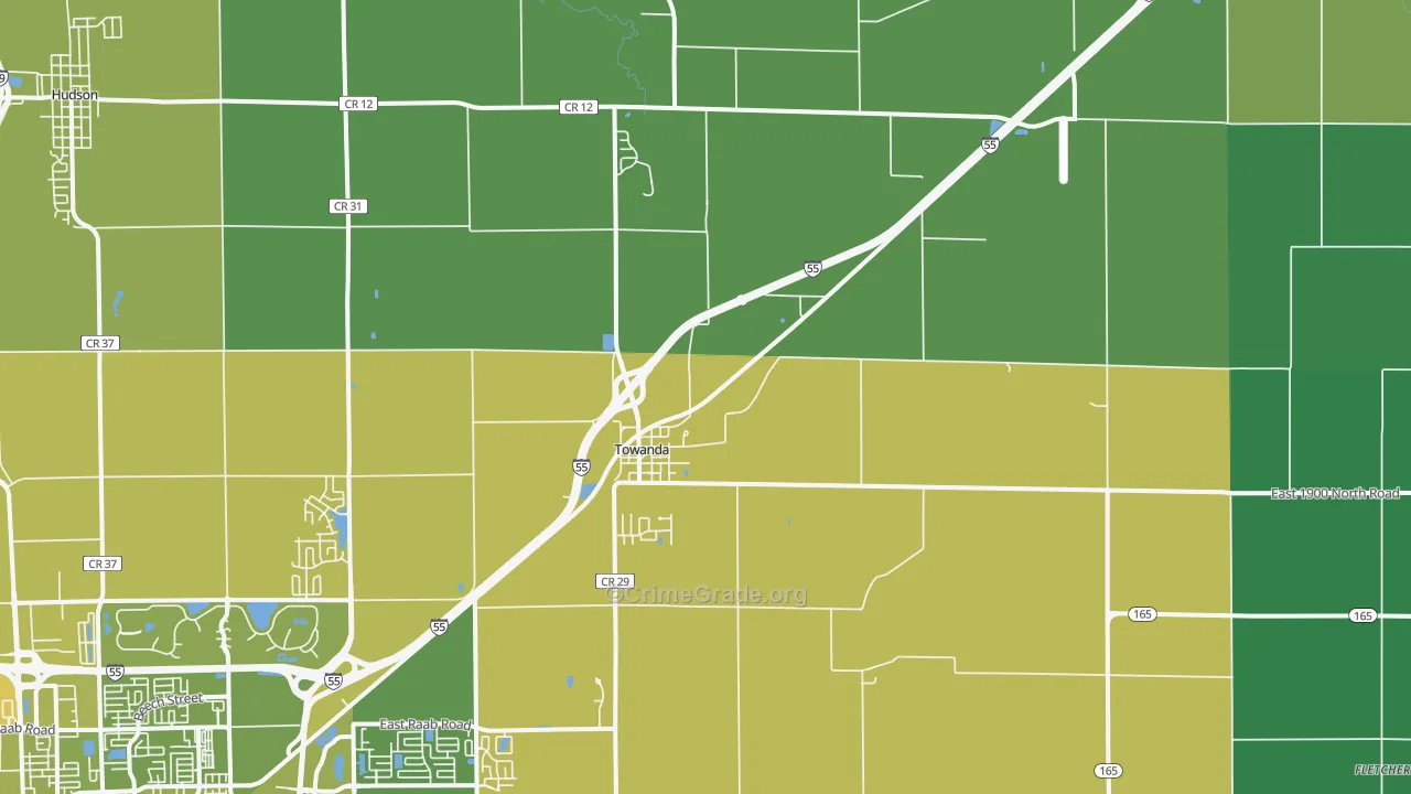 61776, IL Map of Vehicle Theft Rates