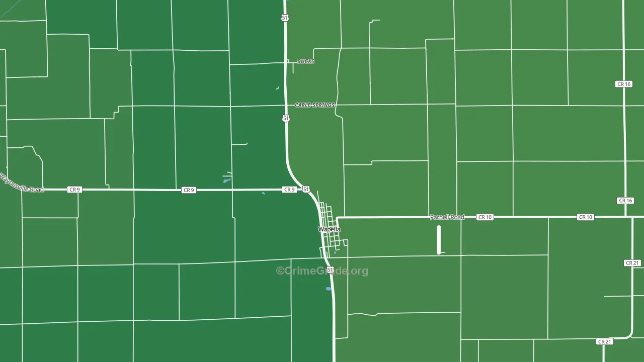 61777, IL Map of Vehicle Theft Rates