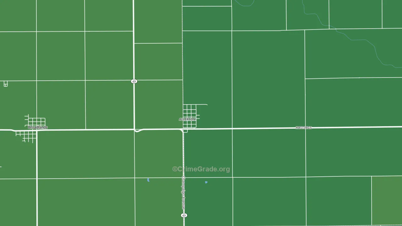 61810, IL Map of Vehicle Theft Rates