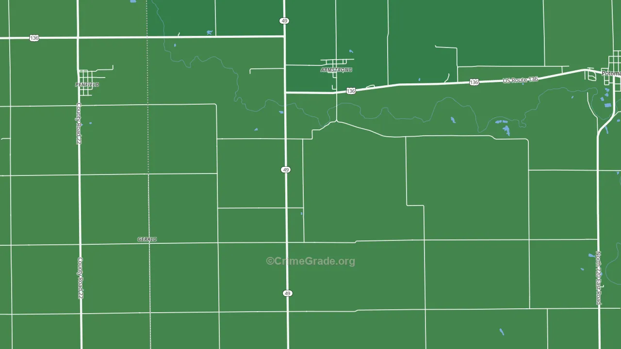 61812, IL Map of Vehicle Theft Rates