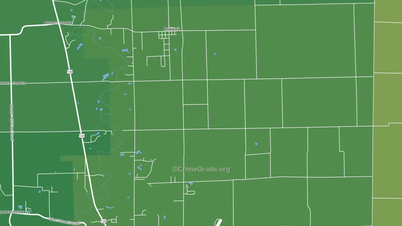 61814, IL Map of Vehicle Theft Rates