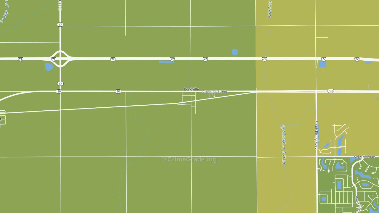 61815, IL Map of Vehicle Theft Rates
