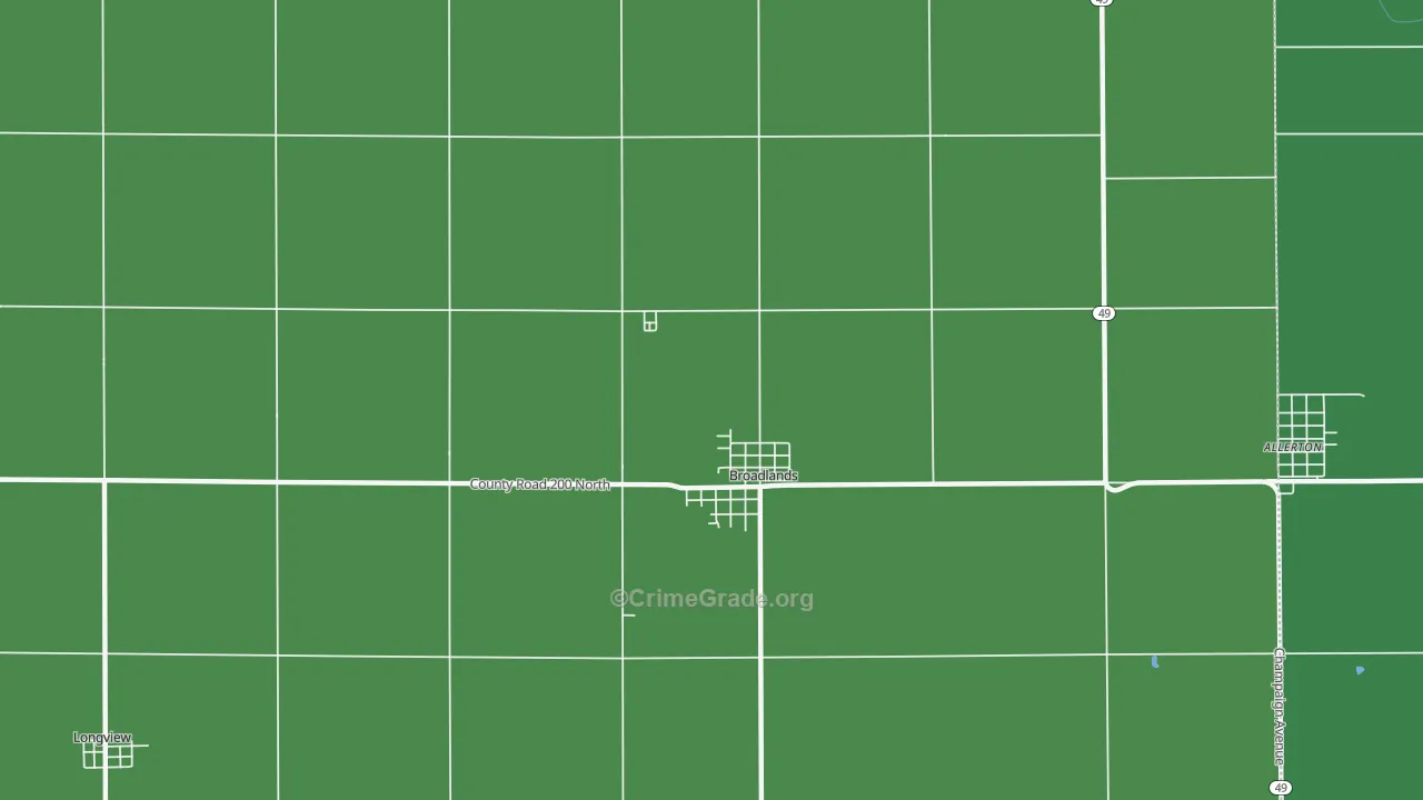 61816, IL Map of Vehicle Theft Rates