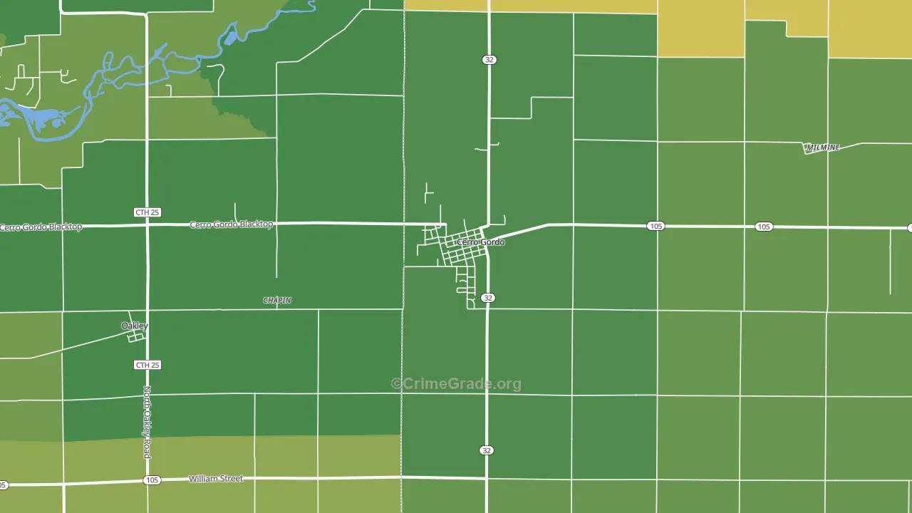 61818, IL Map of Vehicle Theft Rates