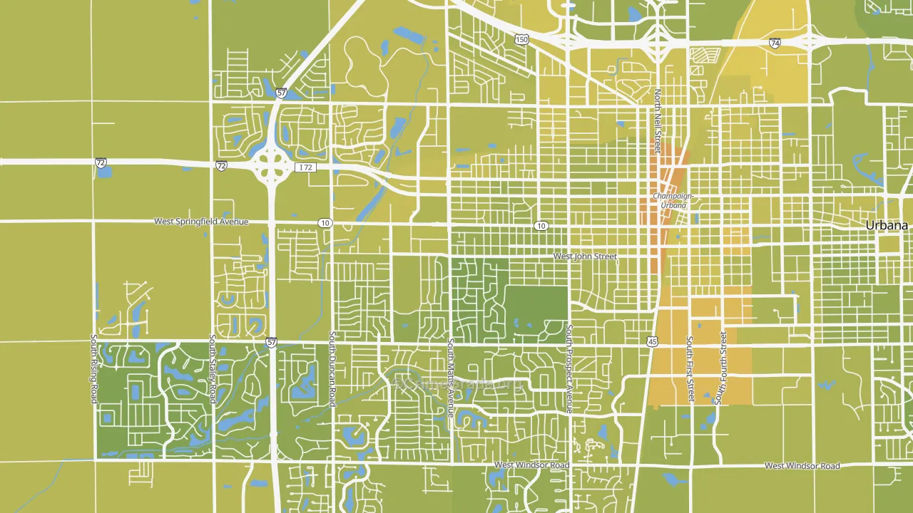 61821, IL Map of Vehicle Theft Rates
