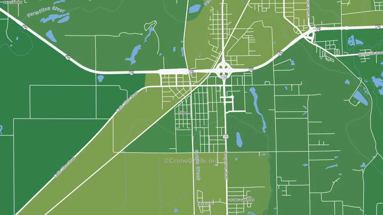 61833, IL Map of Vehicle Theft Rates