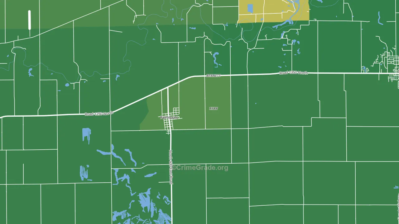 61841, IL Map of Vehicle Theft Rates