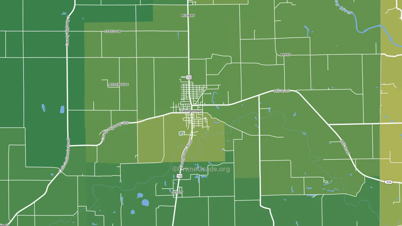 61846, IL Map of Vehicle Theft Rates