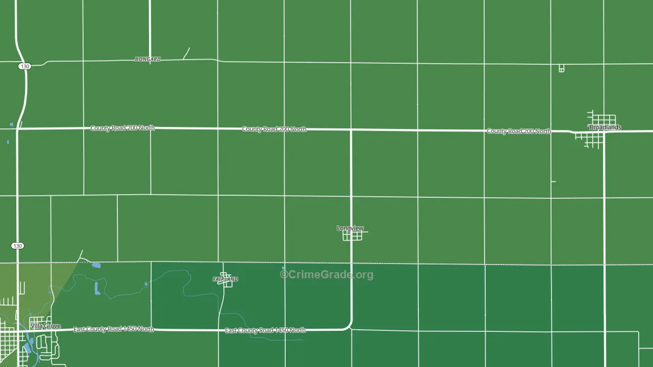 61852, IL Map of Vehicle Theft Rates